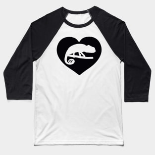 Chameleon Silhouette Heart for Chameleon Lovers Baseball T-Shirt